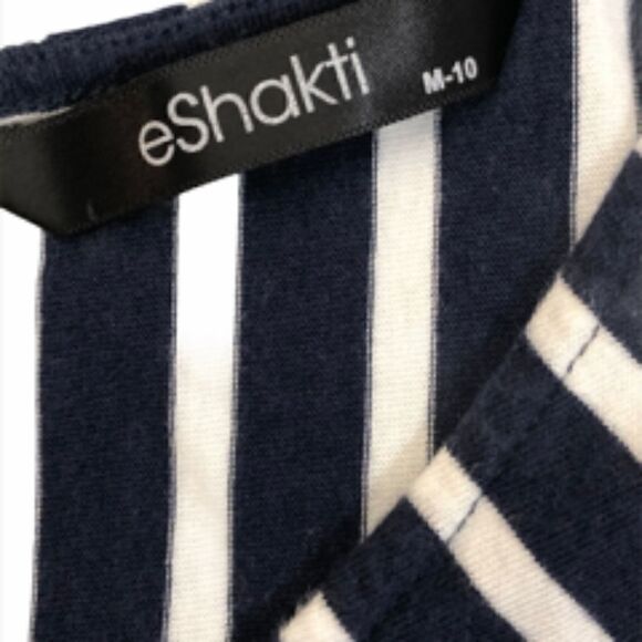 eShakti Striped Asymmetrical Dress  - Picture 2 of 5